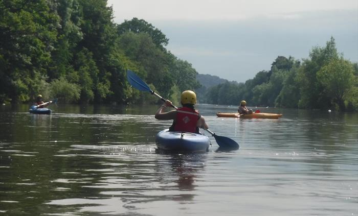 Kayaking on the River Wye at Monmouth with www.inspire2adventure.com perfect for beginners, families, & groups with instructors who will teach basic s